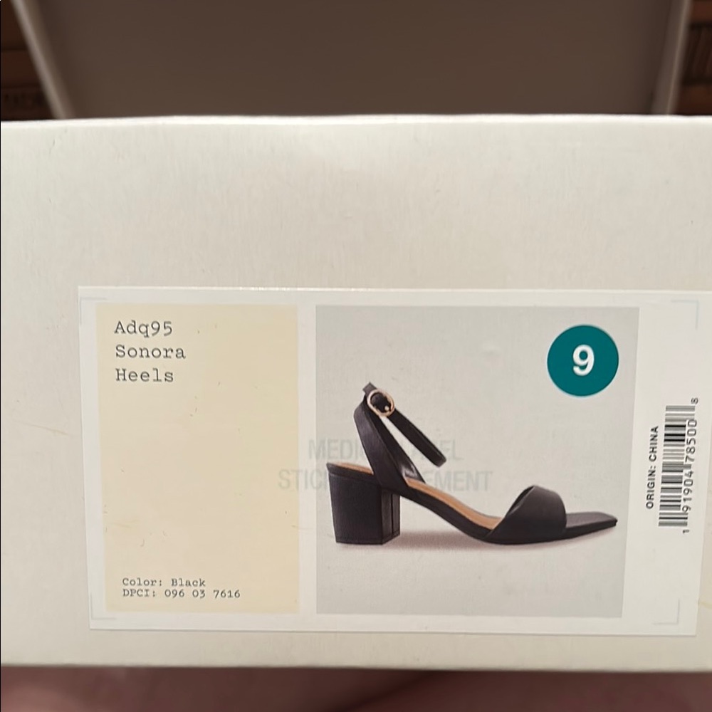 NWT A New Day Adq95 Sonora Black Block Heel Shoes